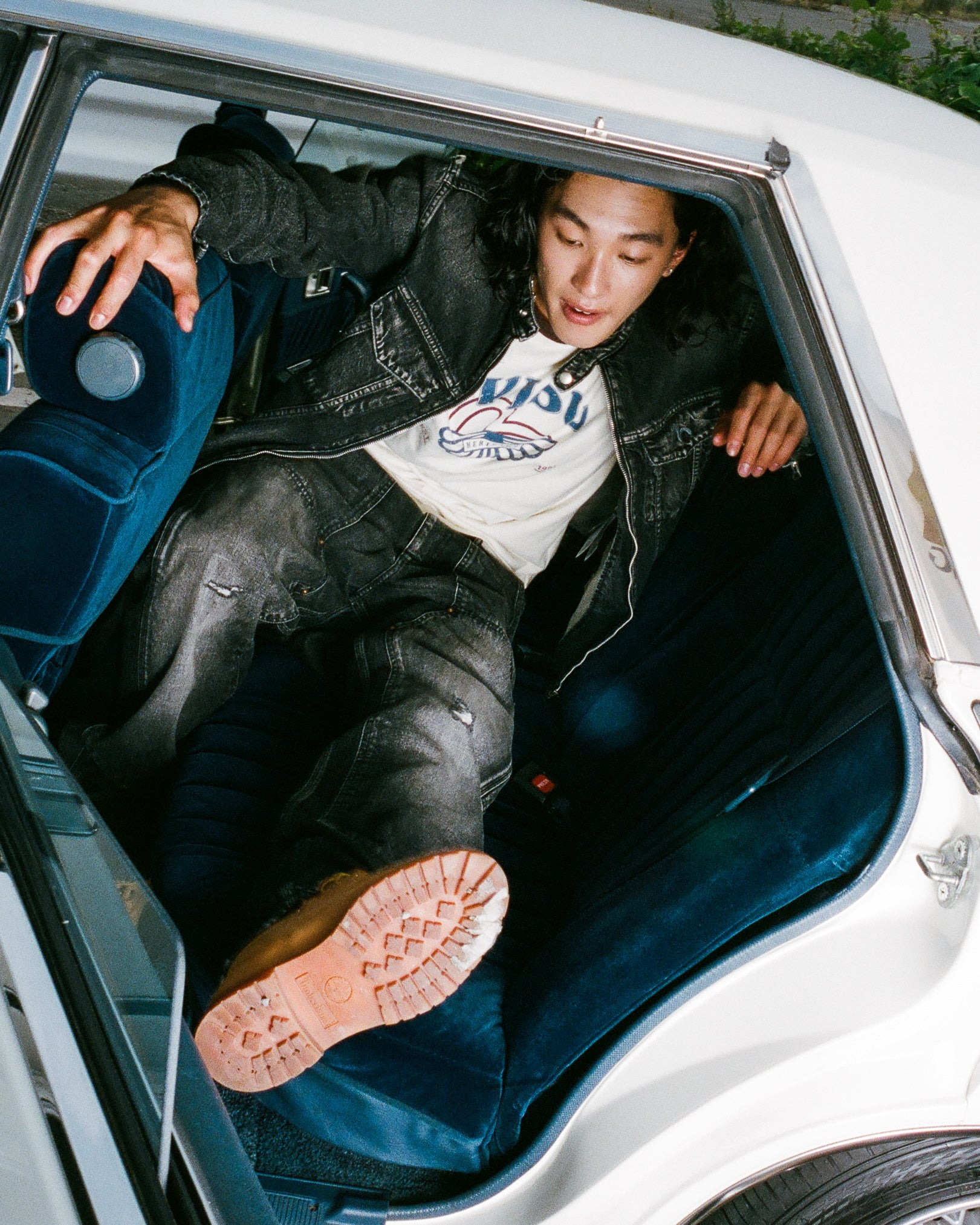 Seagull Embroidery Regular Fit Denim Rider Jacket - 3