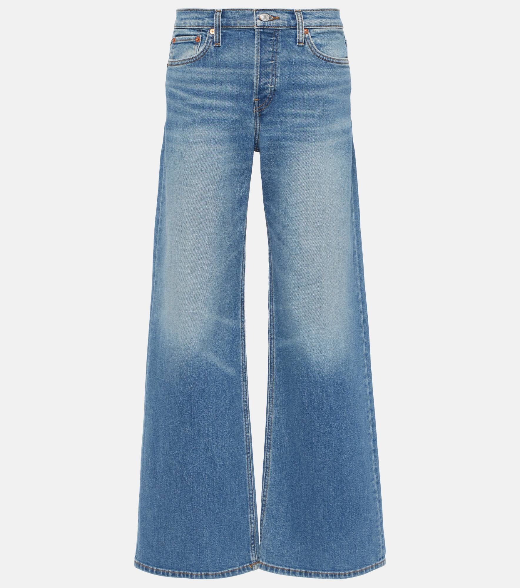 Mid-rise wide-leg jeans - 1