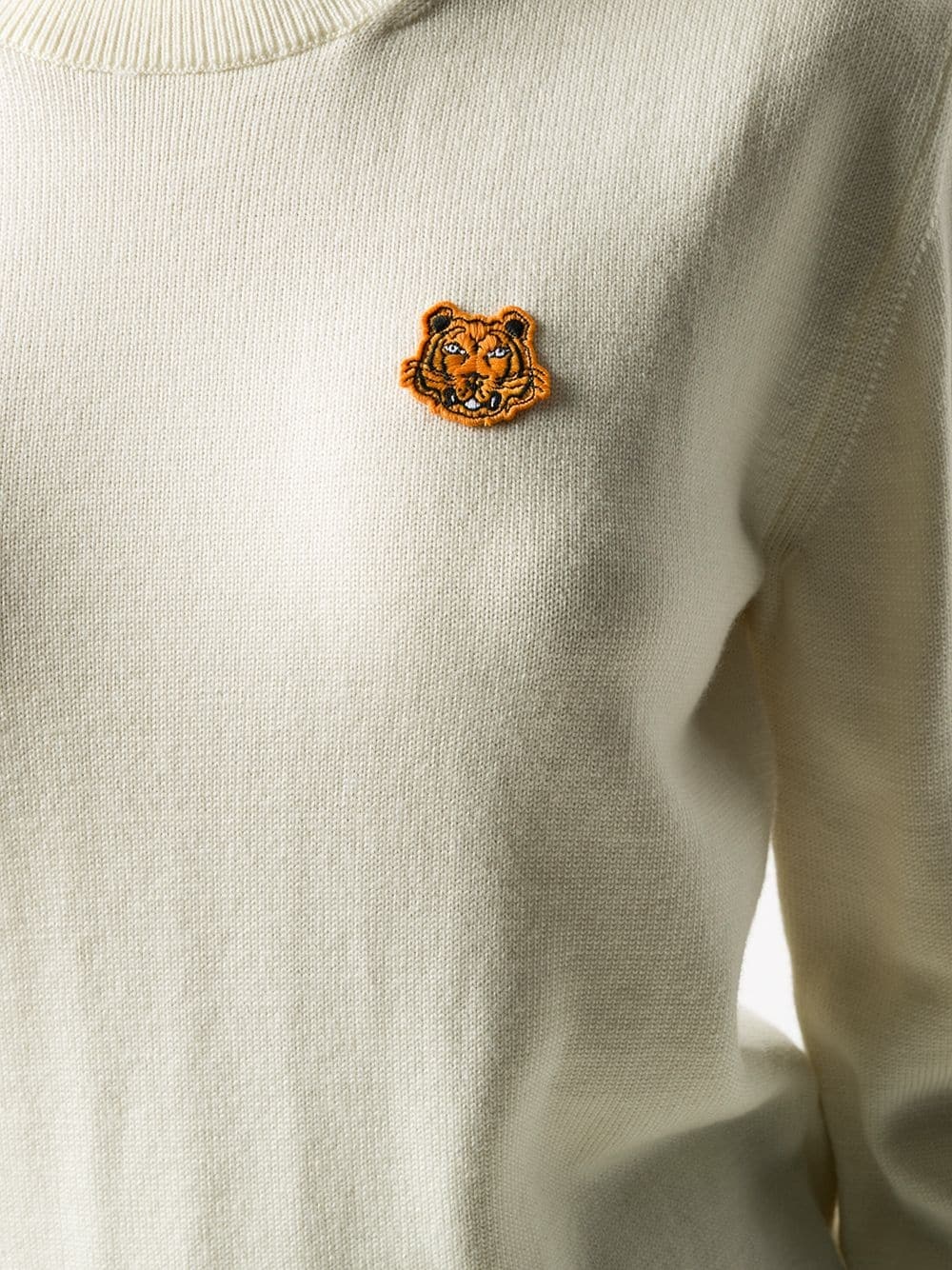 Tiger badge wool jumper - 5