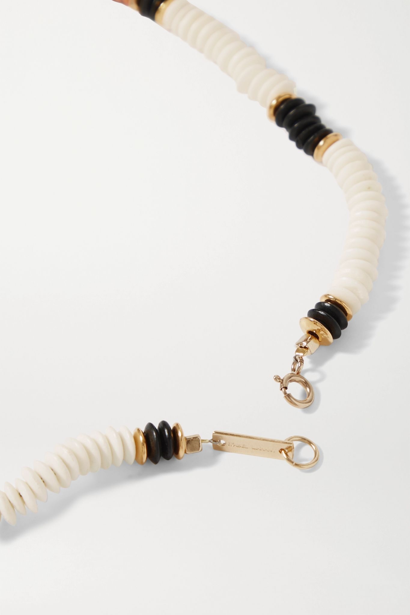 Gold-tone bone necklace - 3