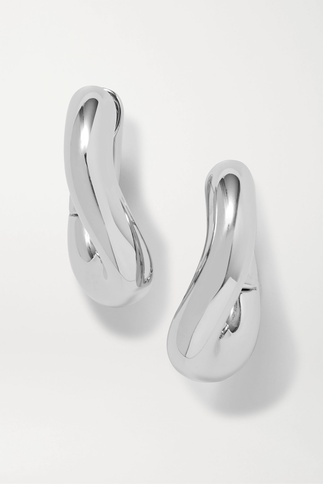 Loop silver-tone earrings - 1