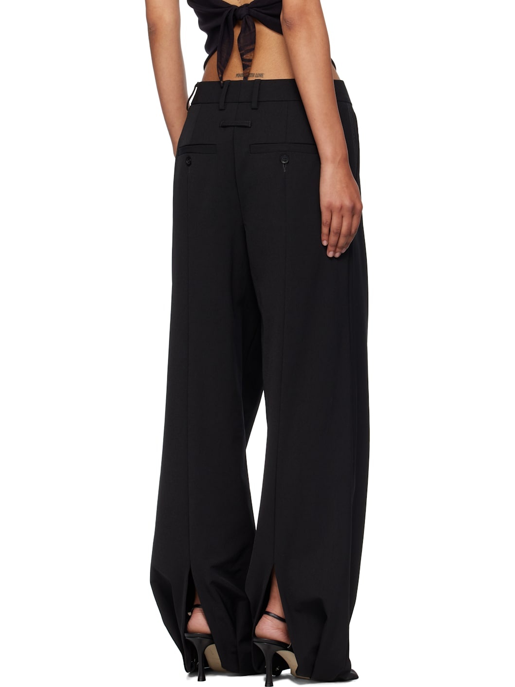 Black 'The Stirrup' Trousers - 3