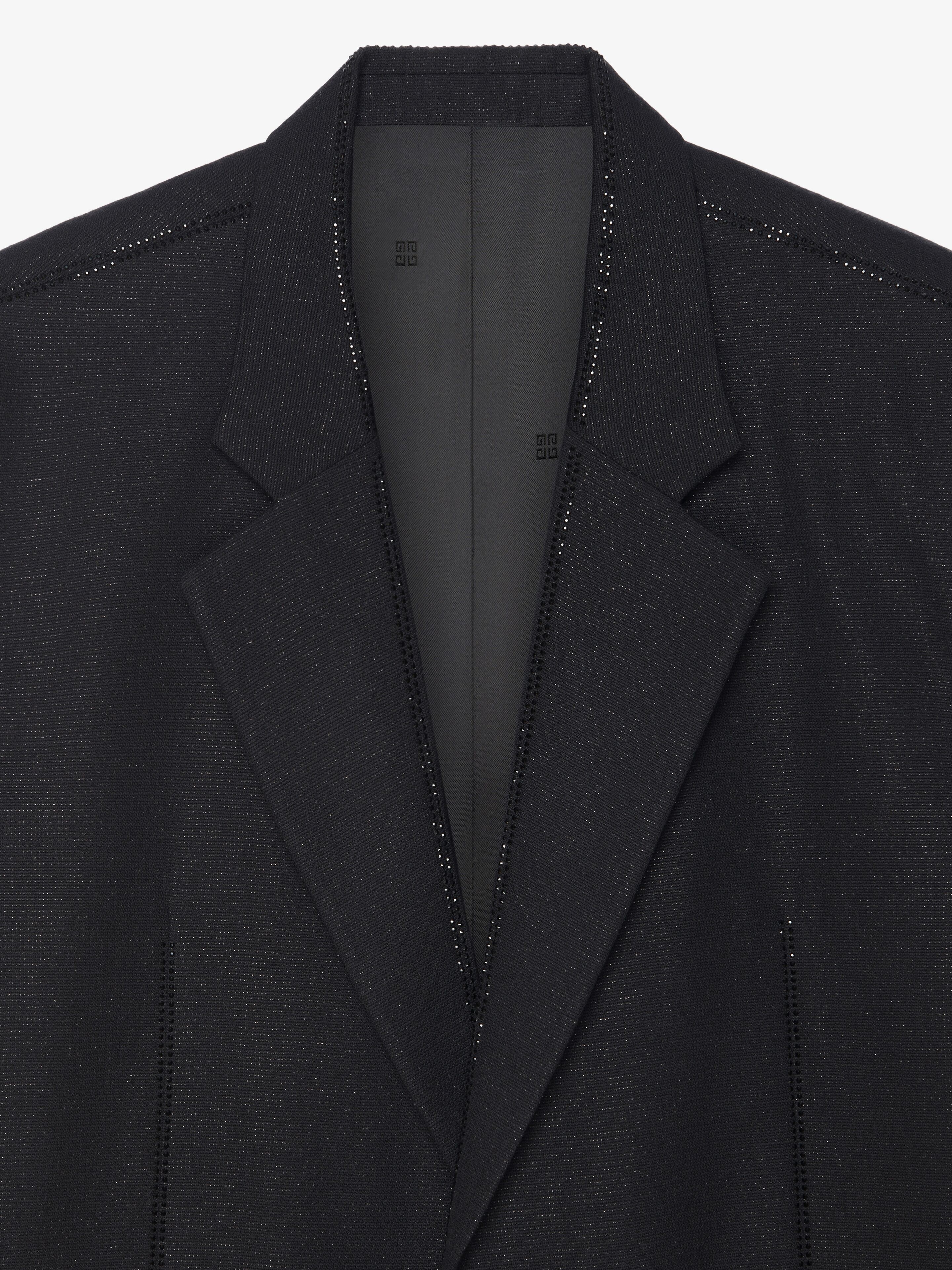JACKET IN WOOL WITH LUREX SEAMS AND STRASS - 2