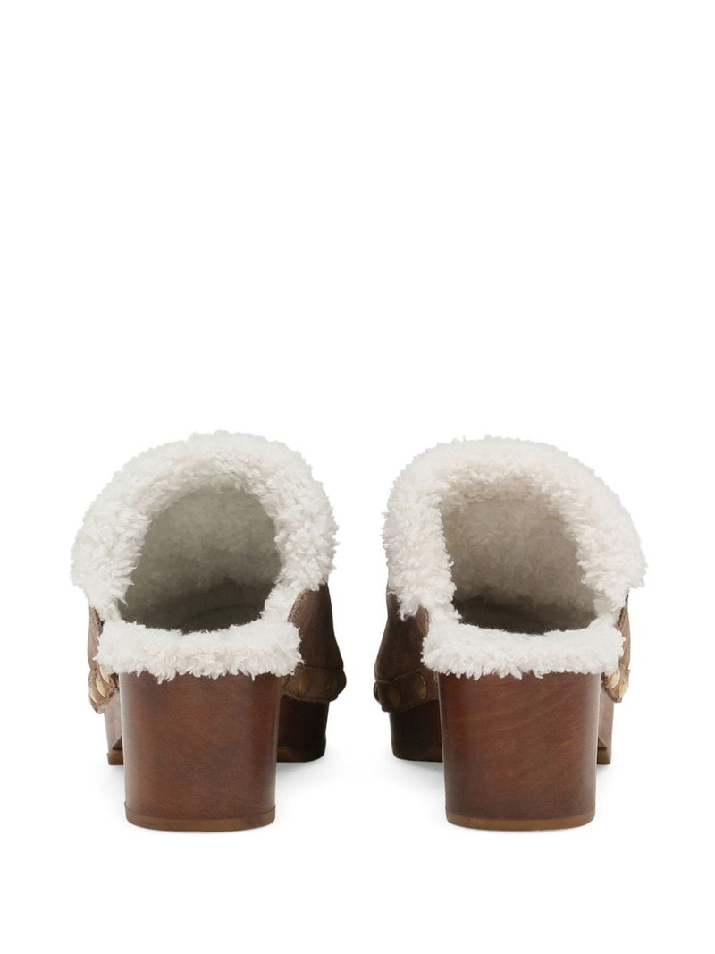 logo-plaque suede clogs 3