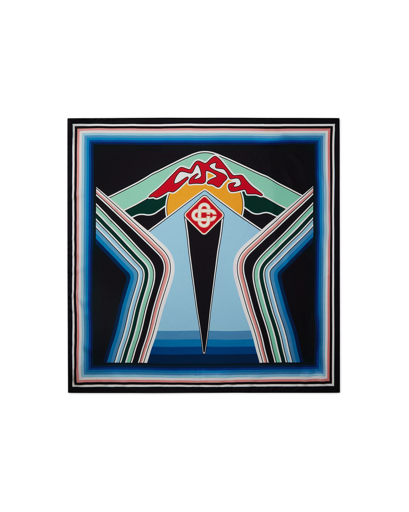 Graphic Mountain Large Silk Scarf | Casablanca Paris 1