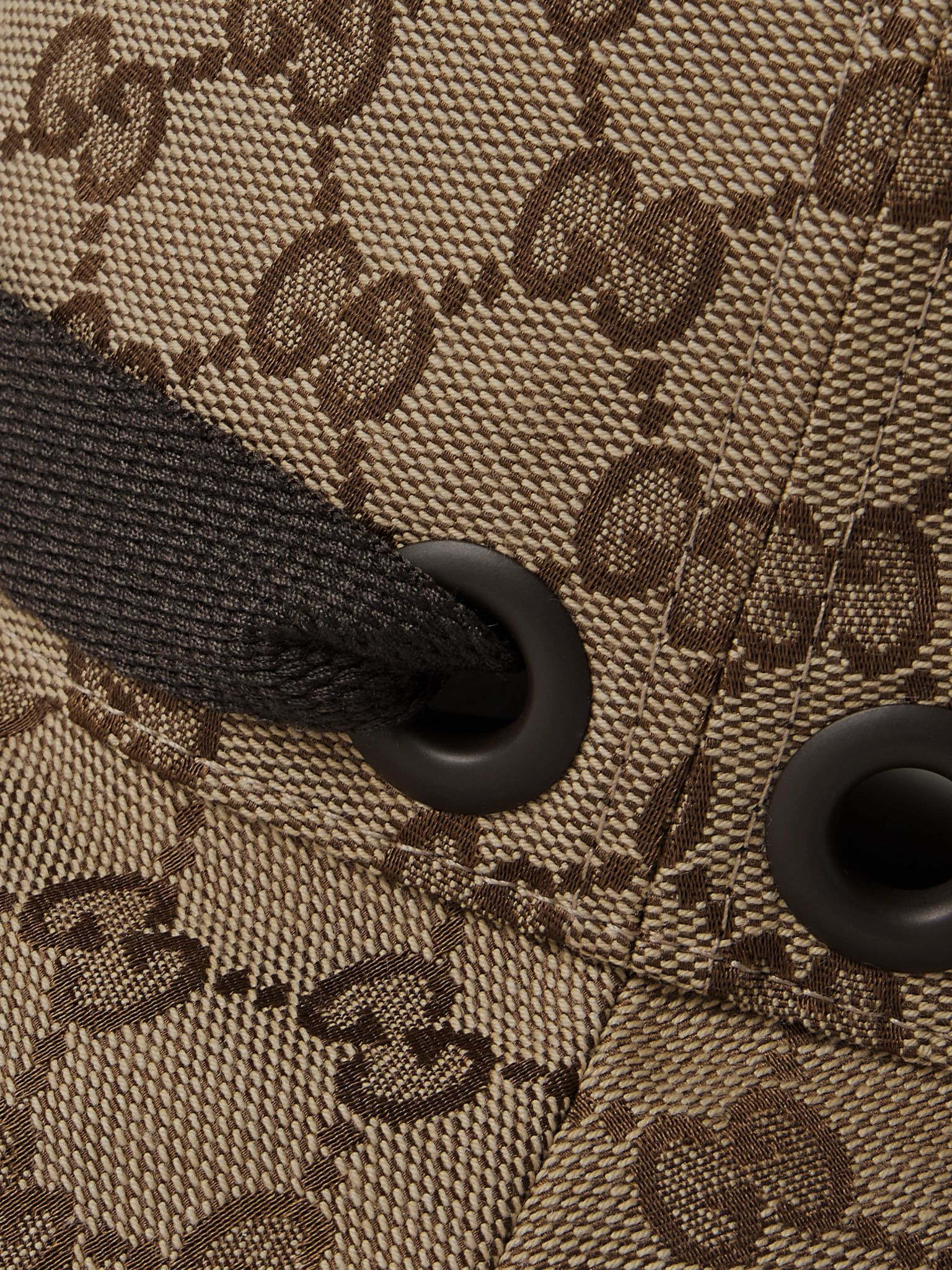Monogrammed Canvas Bucket Hat Brown - 3
