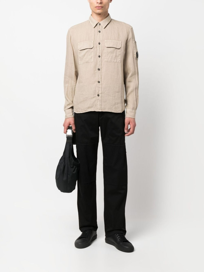 C.P. Company signature Lens-detail linen shirt outlook