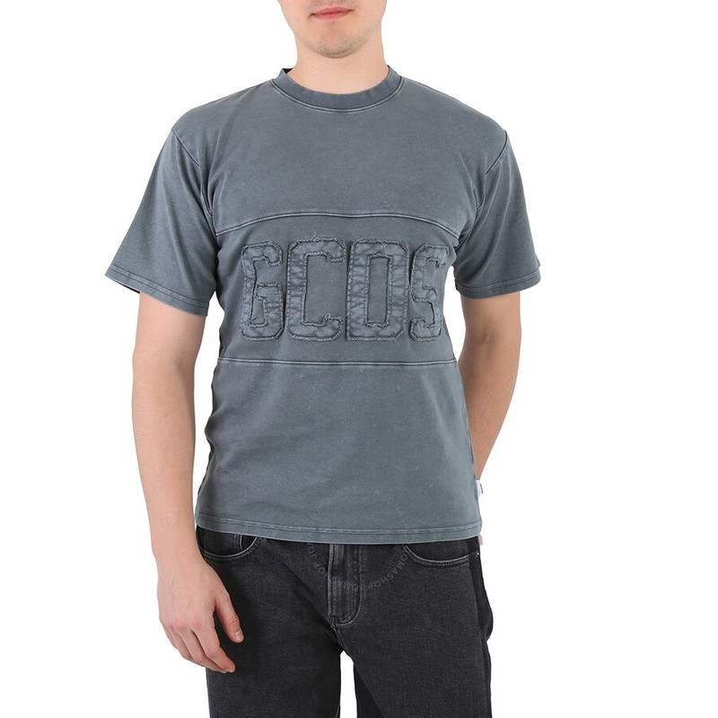 GCDS GCDS Men's Overdyed GCDS Logo Band Cotton T-Shirt outlook