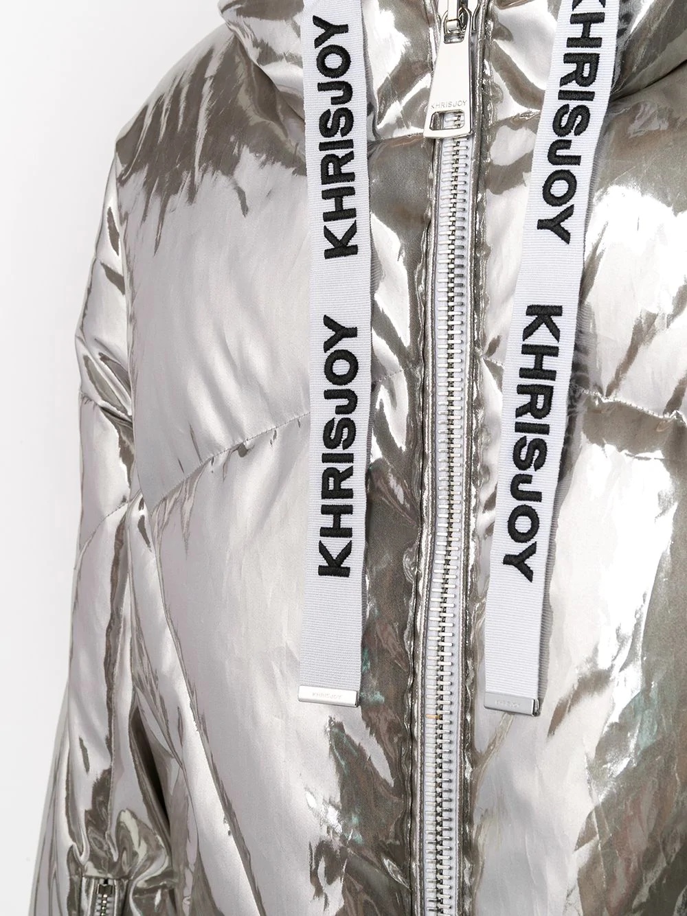 oversized metallic puffer jacket - 5