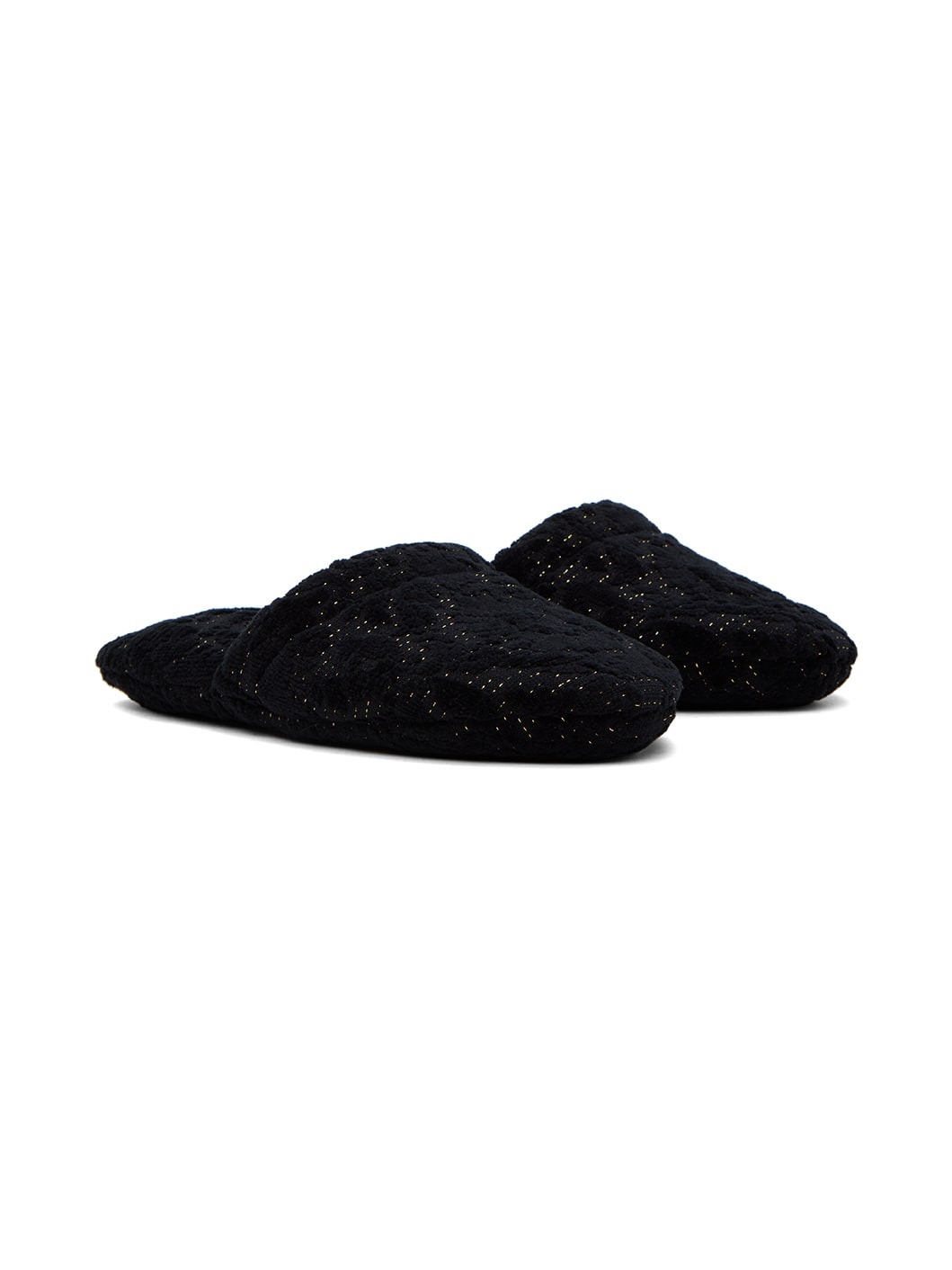 Black Barocco Slippers - 4