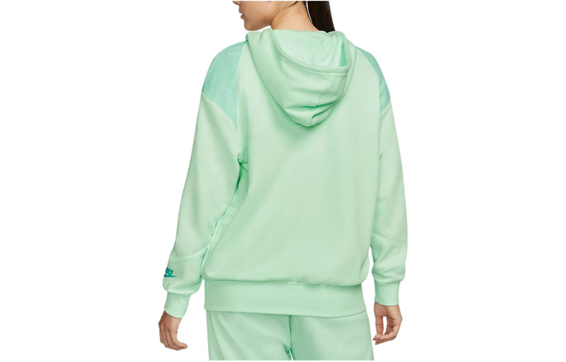 Nike (WMNS) Nike Air Sportswear Hoodie 'Green White' DM6060-394 outlook