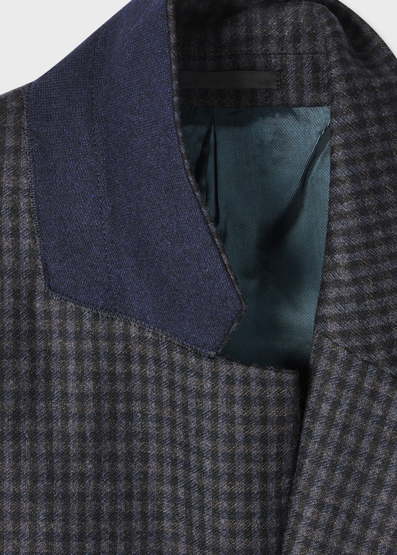 Navy Check Wool Buggy-Lined Suit 4