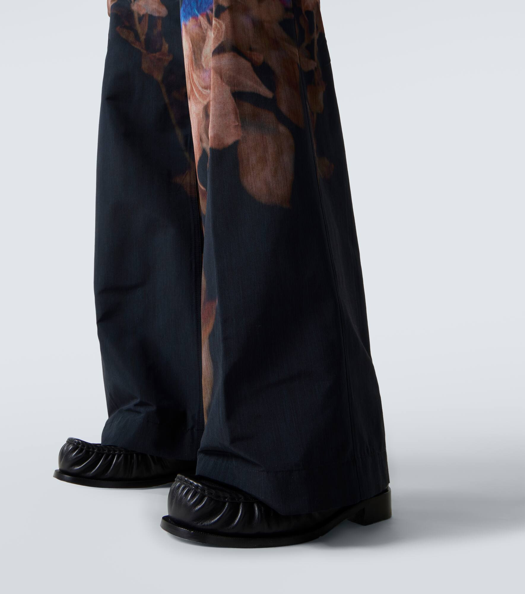 Pilan floral wool-blend taffeta wide-leg pants - 5