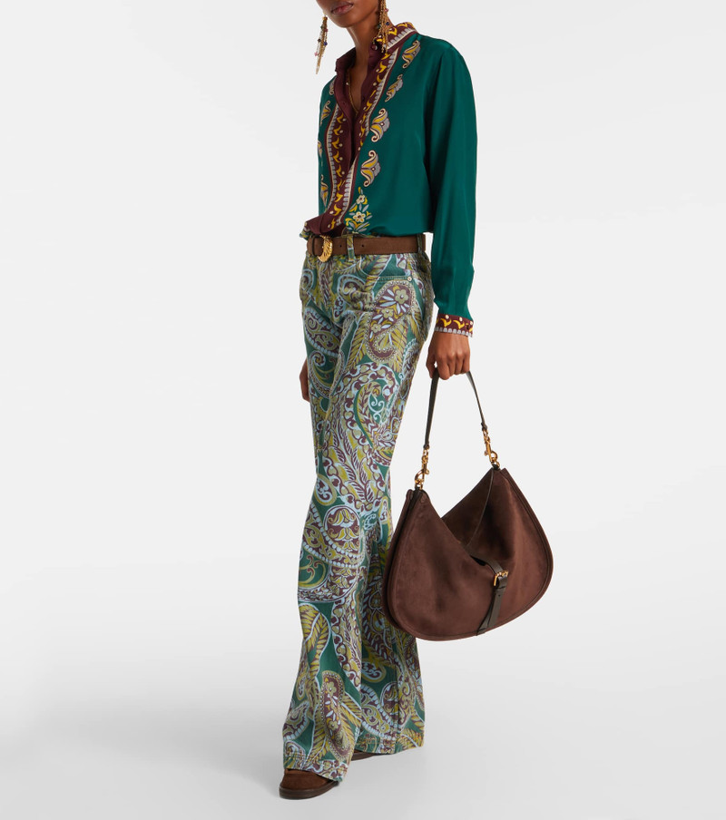 Etro Pony Small suede tote bag outlook
