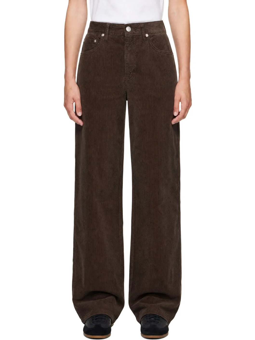 Brown 90s Wide Corduroy Jeans - 1
