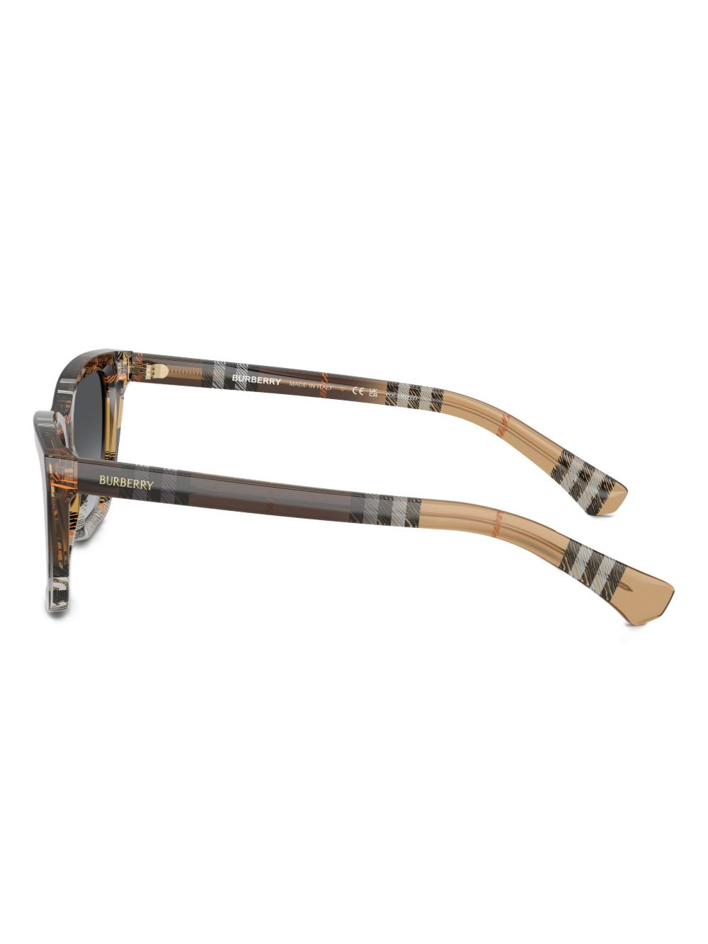 check-pattern cat-eye sunglasses - 3