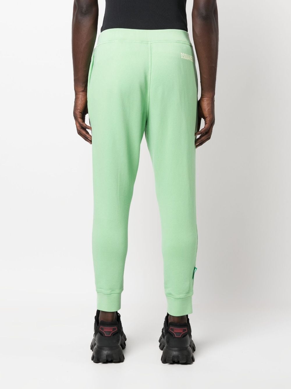 slogan-print cotton track pants - 5