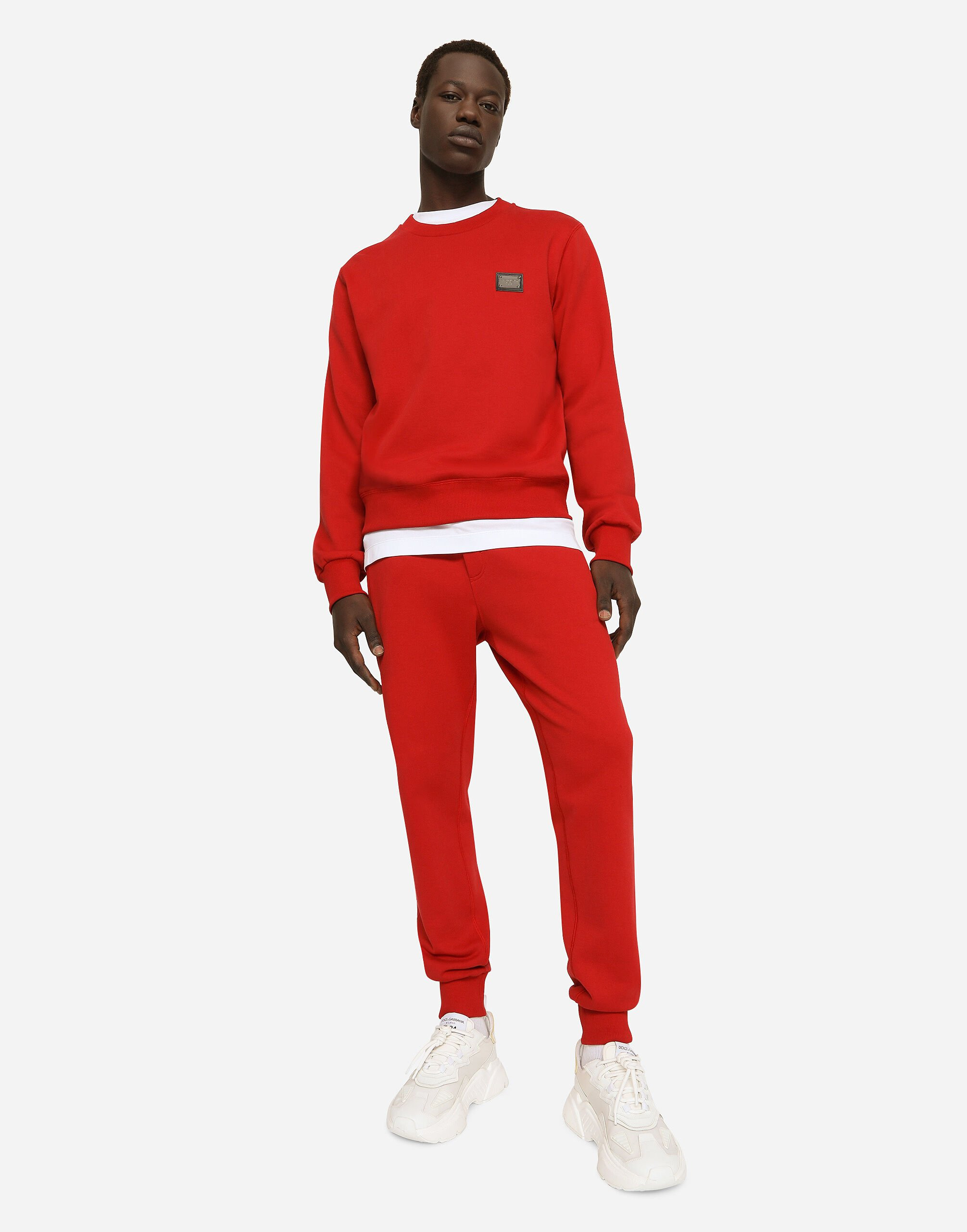 Jersey sweatshirt with branded tag - 5