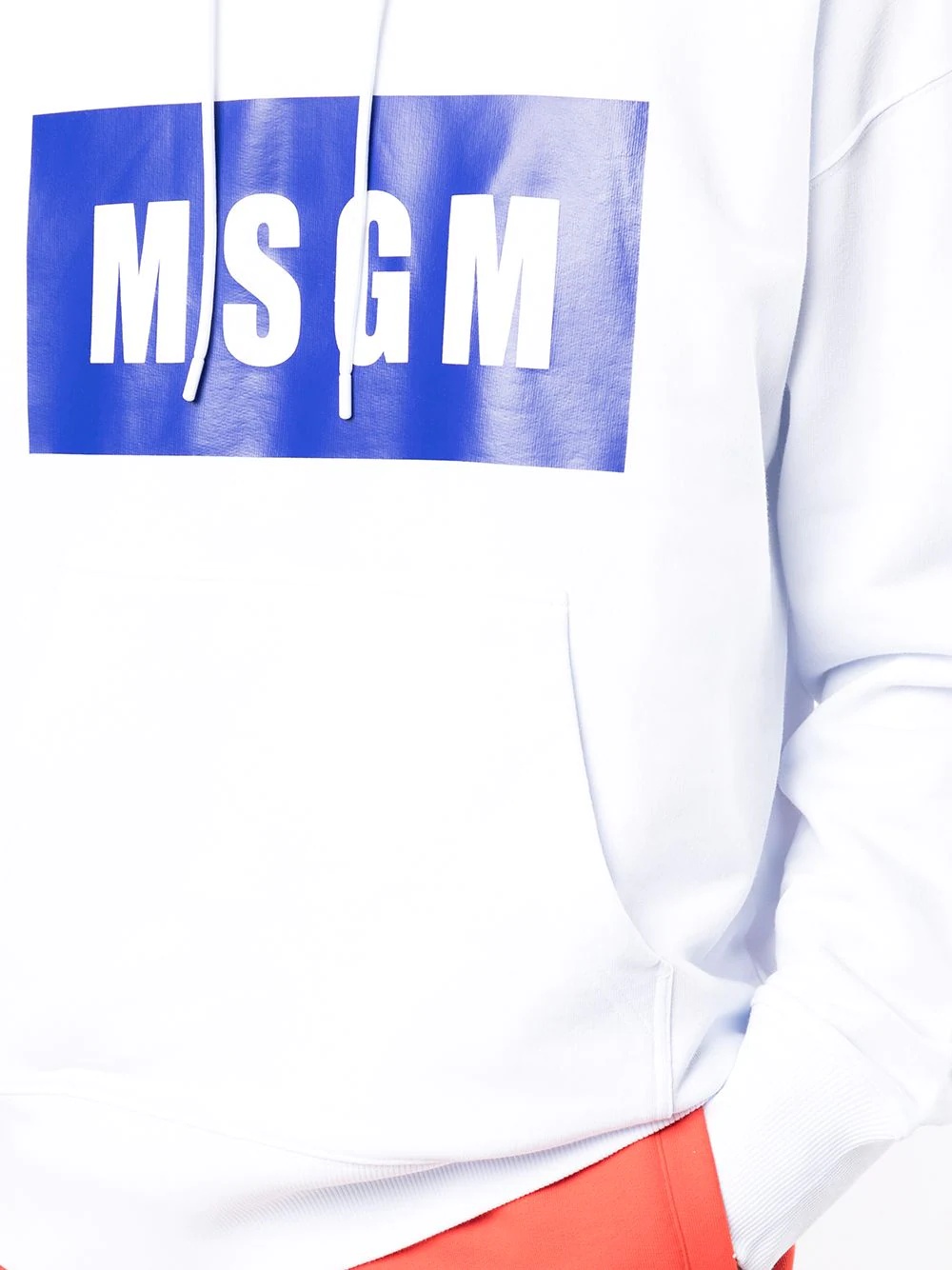 logo-print cotton hoodie - 5