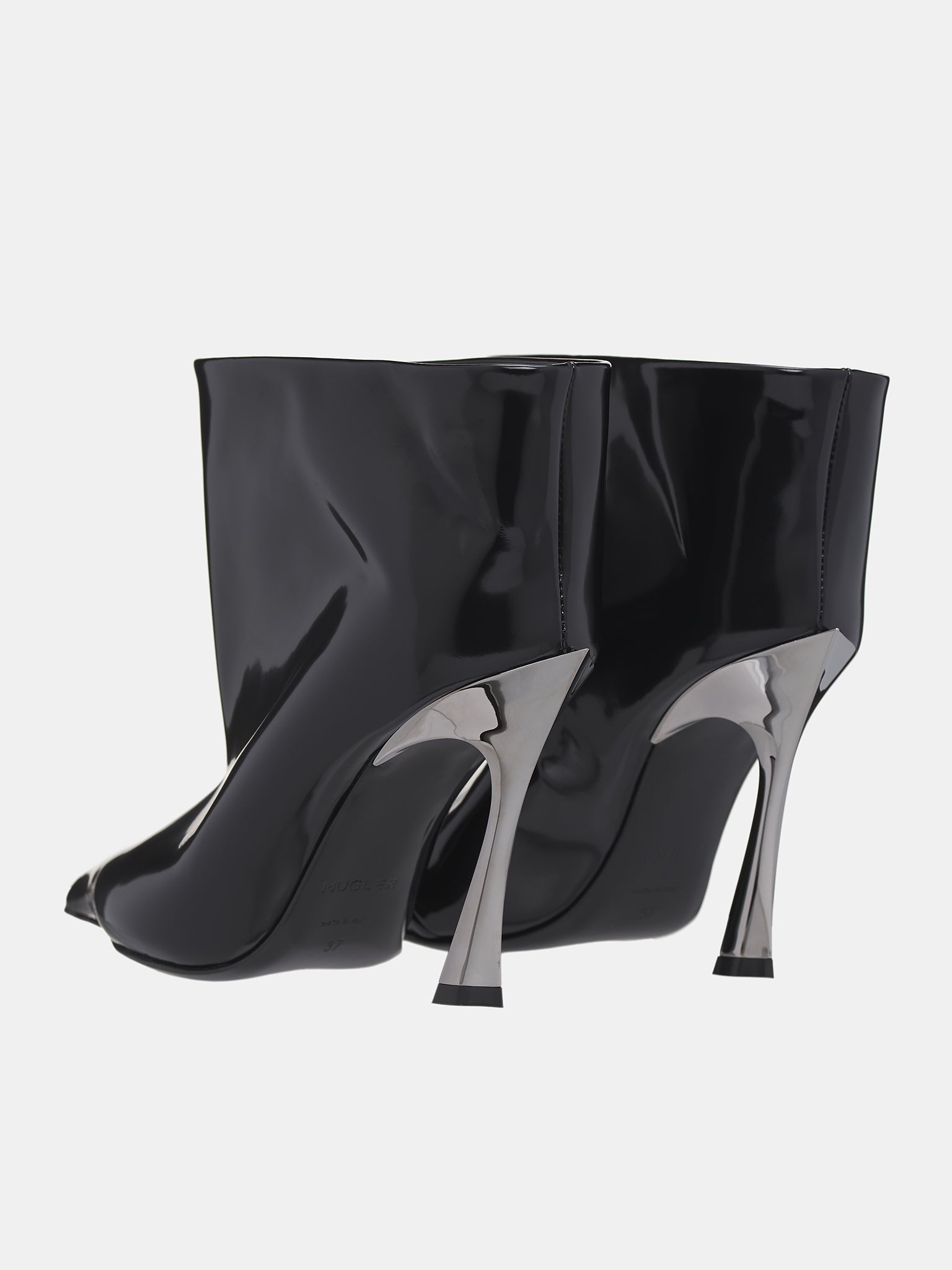 Brushed Leather Ankle Boots - 5