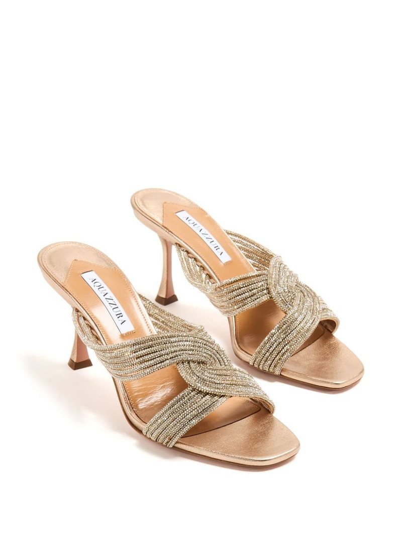 AQUAZZURA Gatsby 75mm embellished mules outlook