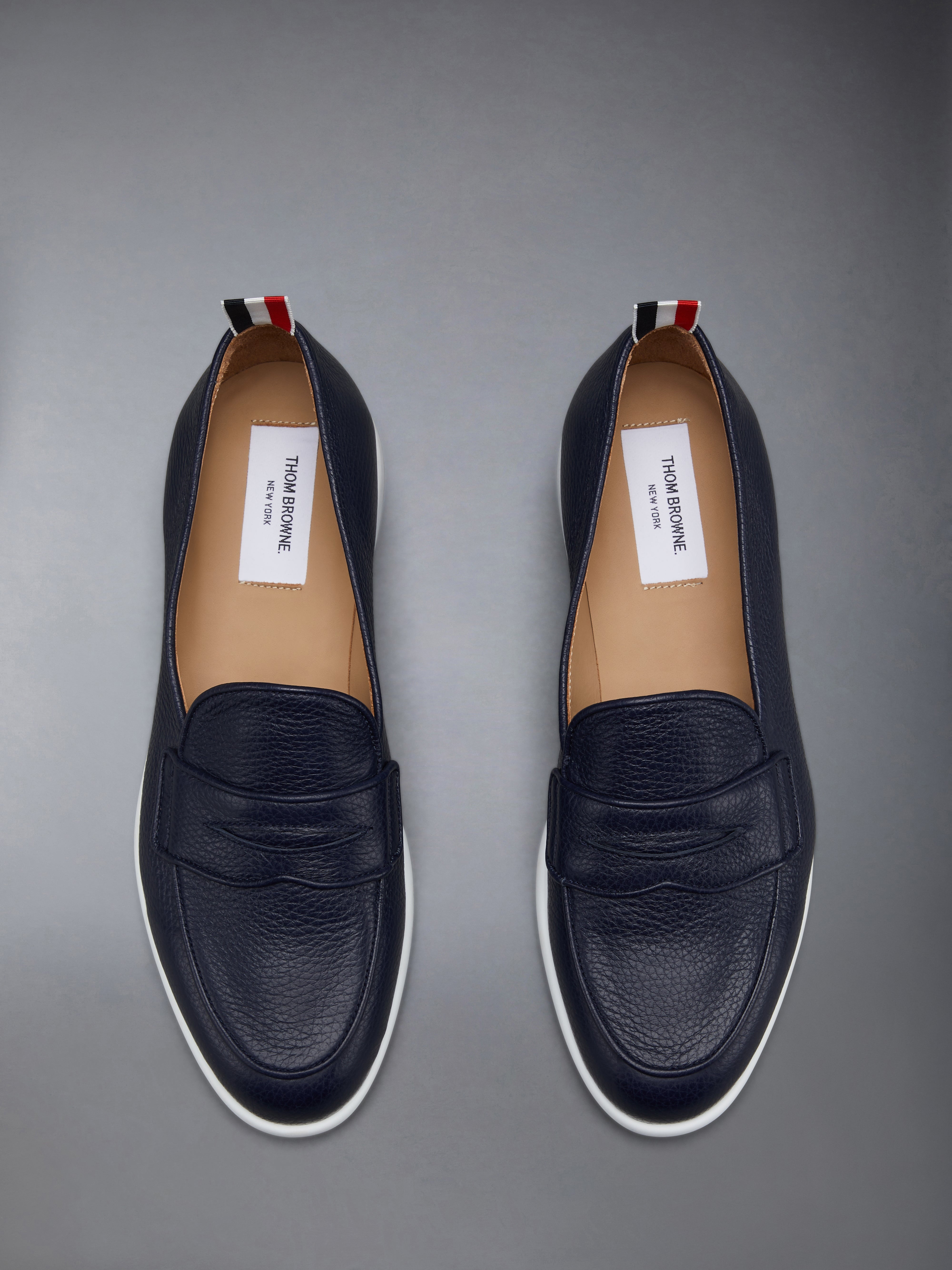 DEERSKIN LEATHER VARSITY PENNY LOAFER - 5