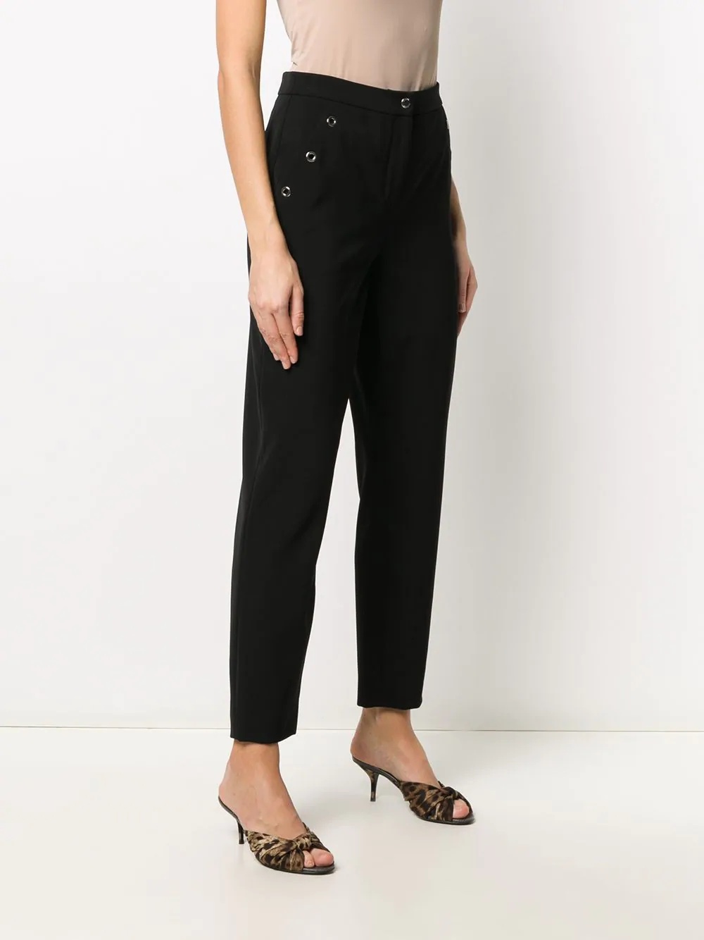 high-waisted straight trousers - 3