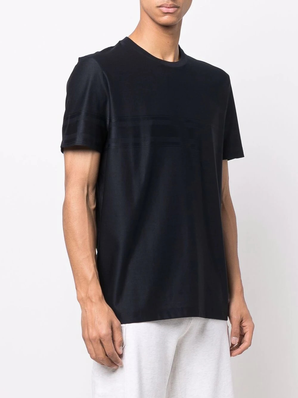 tonal-stripe cotton T-shirt - 3