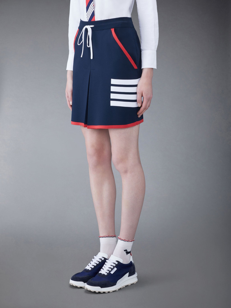 Thom Browne Viscose 4-Bar Mini Box Pleat Skirt outlook