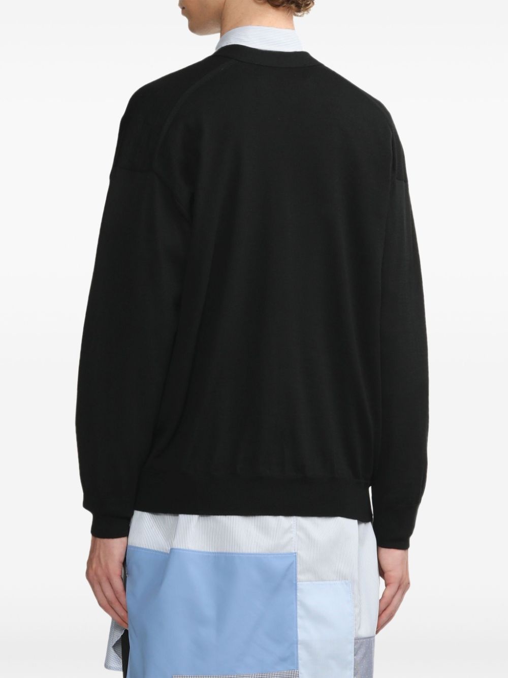 logo-embroidered cardigan - 4
