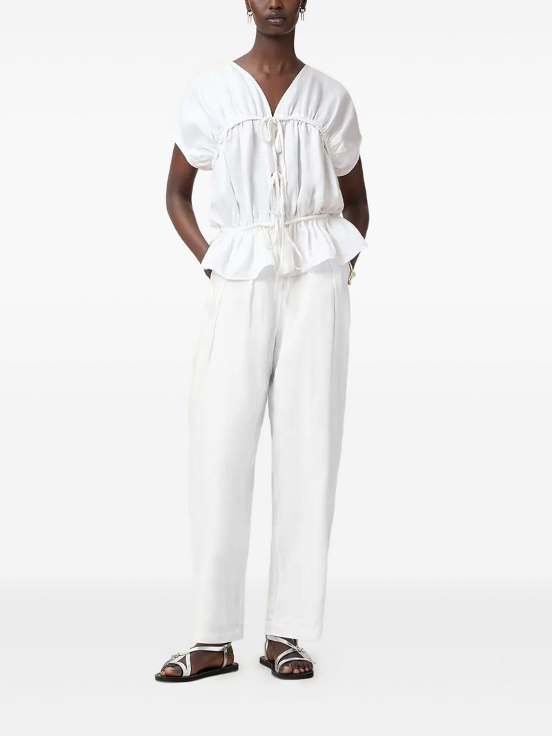 ALLSAINTS Remy tie-front ruffled top outlook