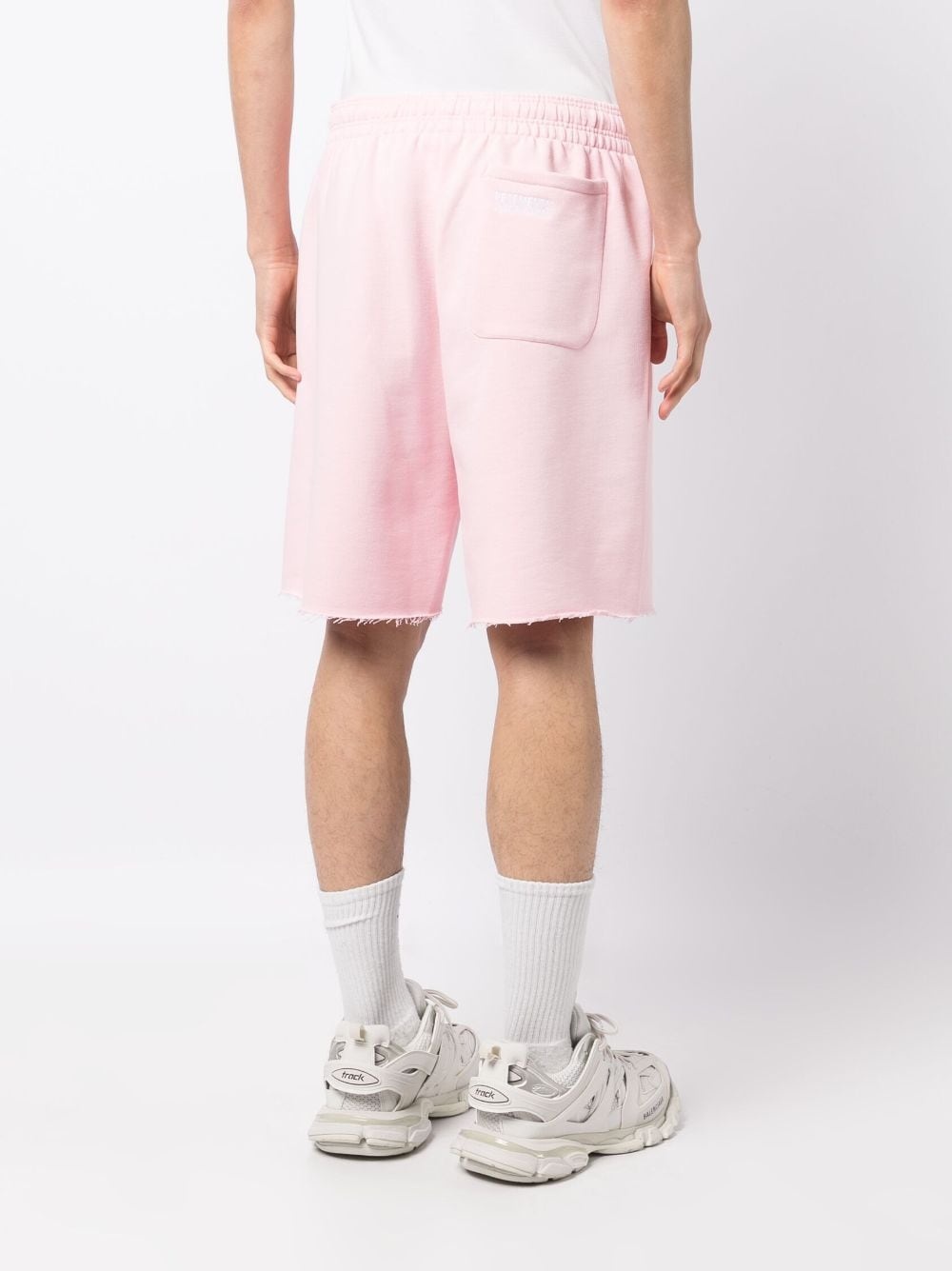 illustration-print elasticated track shorts - 5