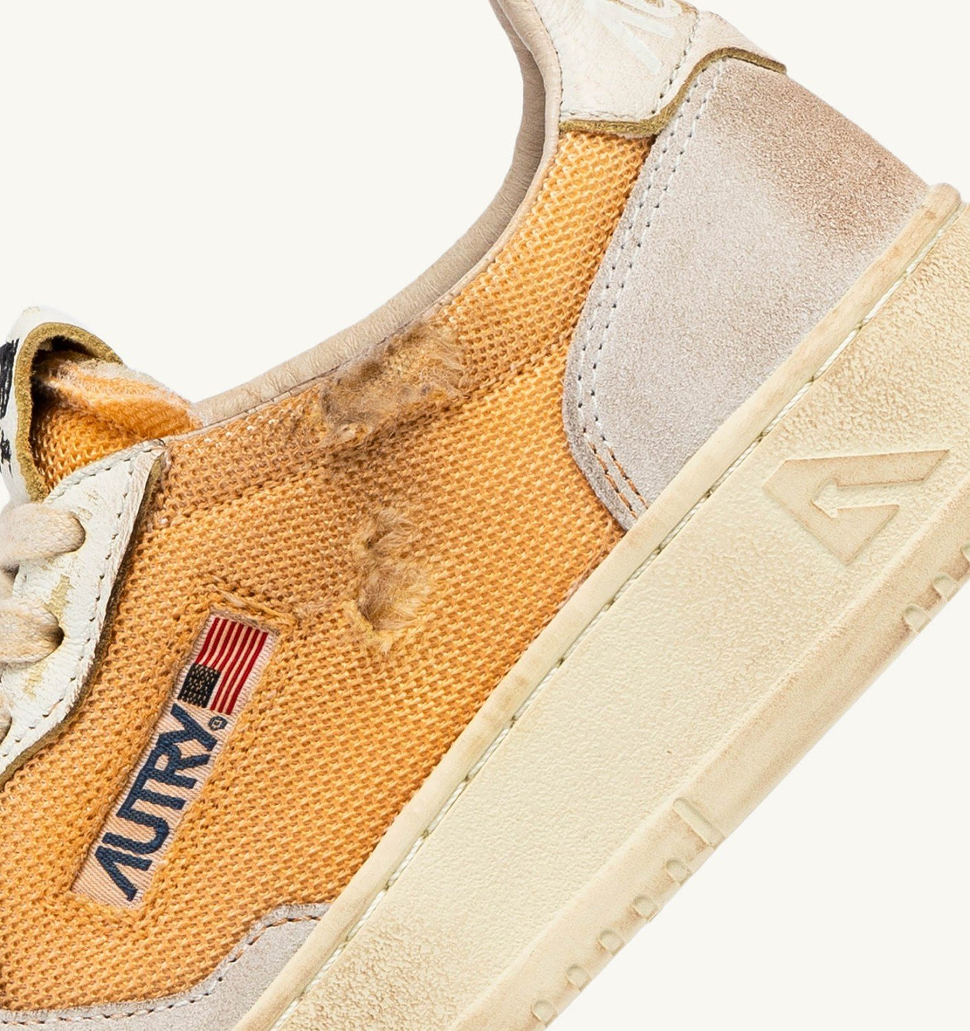 MEDALIST LOW SUPER VINTAGE SNEAKERS IN ORANGE AND WHITE LEATHER AND MESH - 6