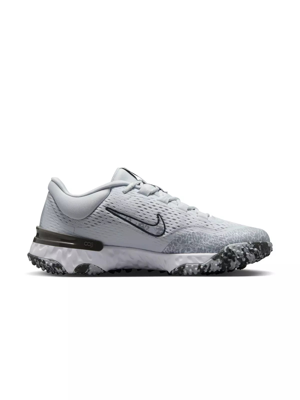 Alpha Huarache Elite 4 Turf "Pure Platinum/Wolf Grey/Iron Grey/White" Women's Softball Shoe - 2