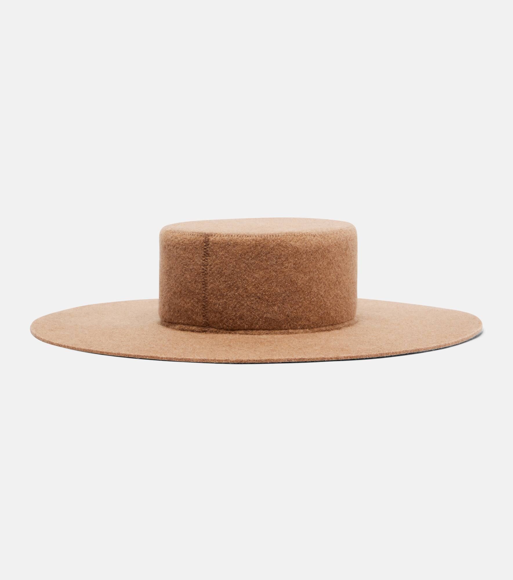Monogram wool-blend felt canotier hat - 4