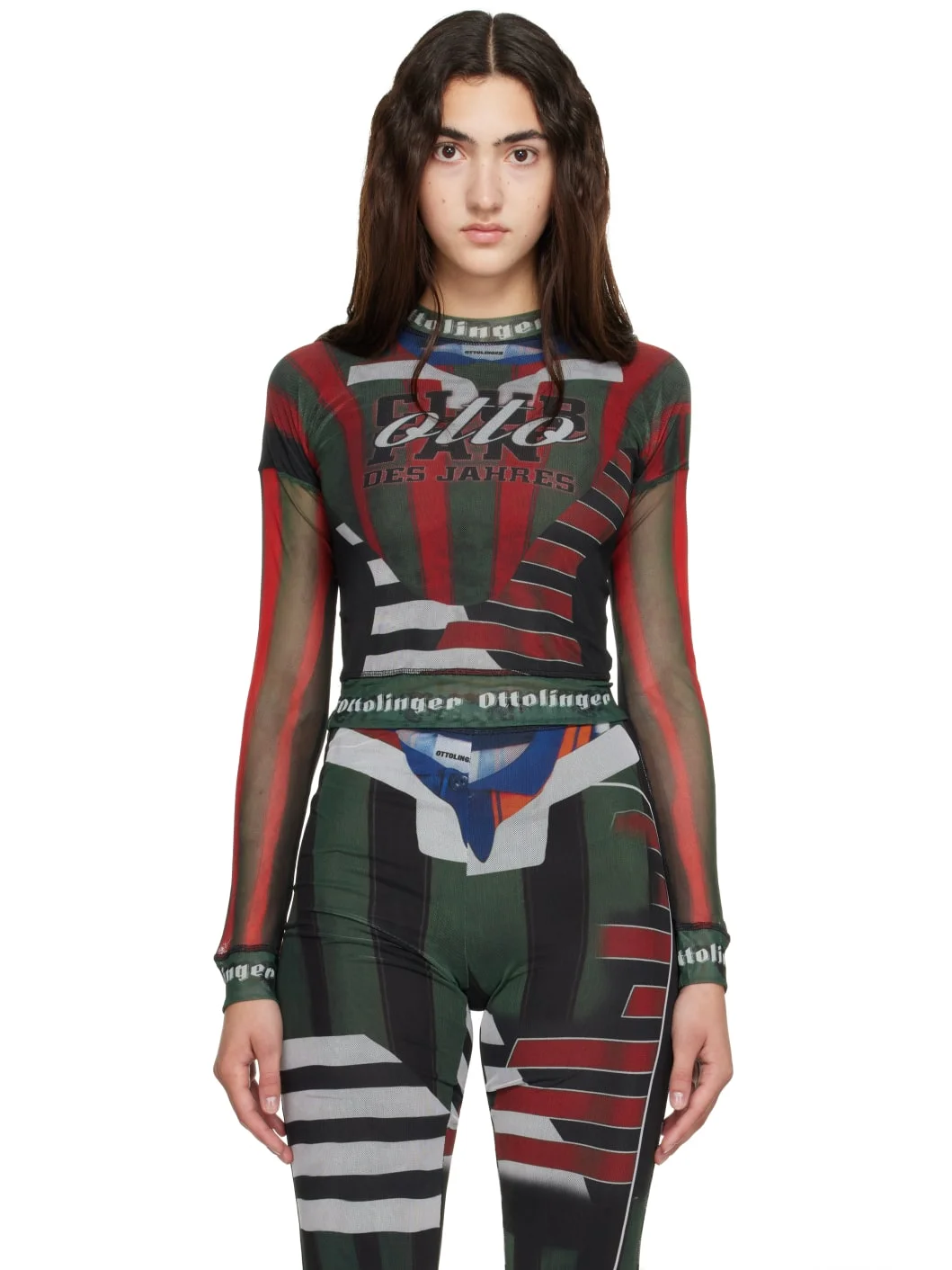 Multicolor Mesh Longsleeve T-shirt - 1