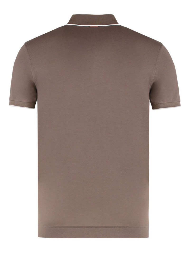 ZEGNA stretch-cotton polo shirt outlook