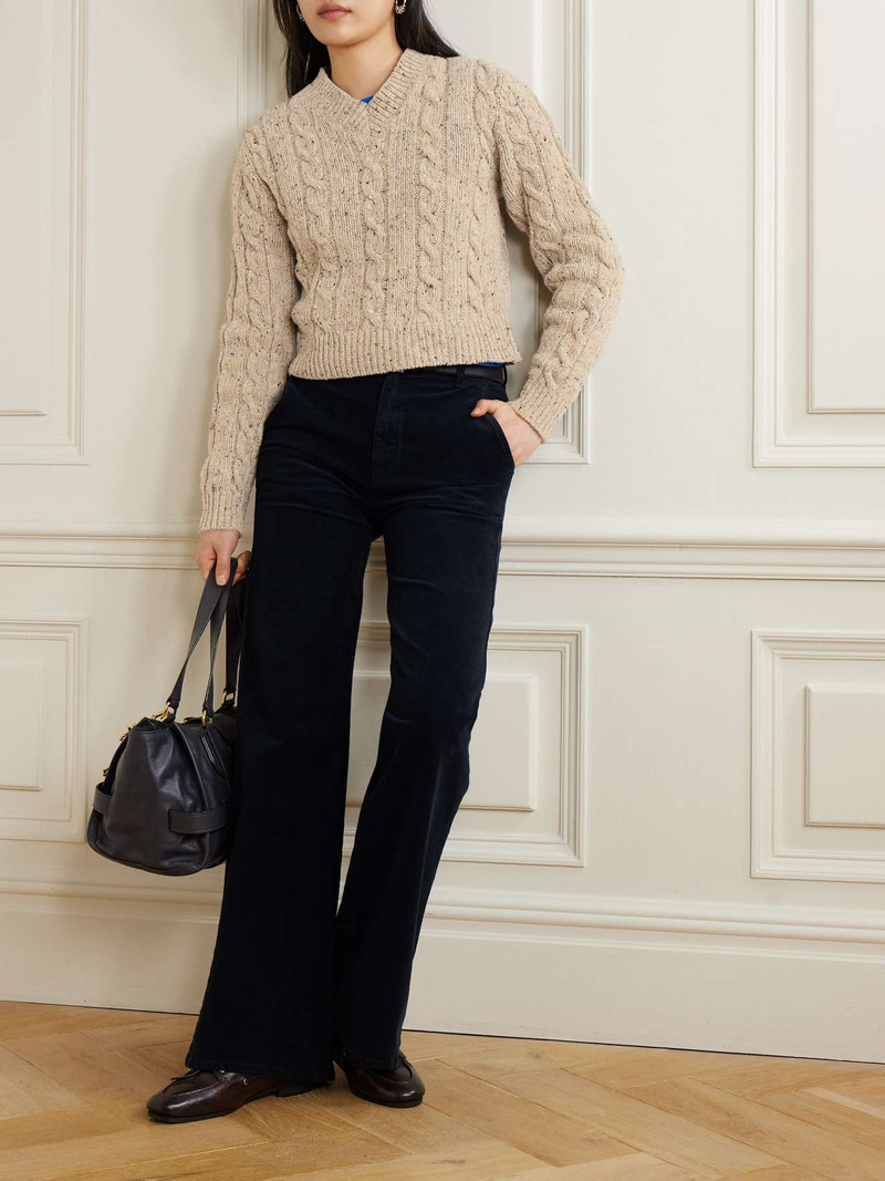 &DAUGHTER Mairie cable-knit wool sweater Beige outlook
