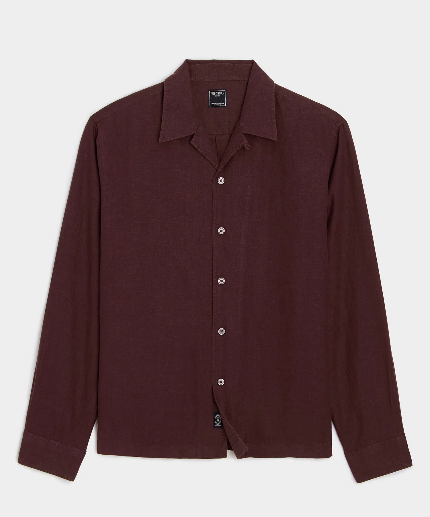 Cropped Sea Soft Irish Linen Camp Collar Shirt - 1