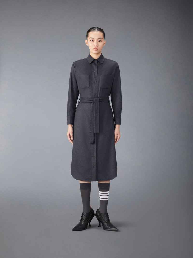 Silk Cashmere Maxi Shirt Dress - 1