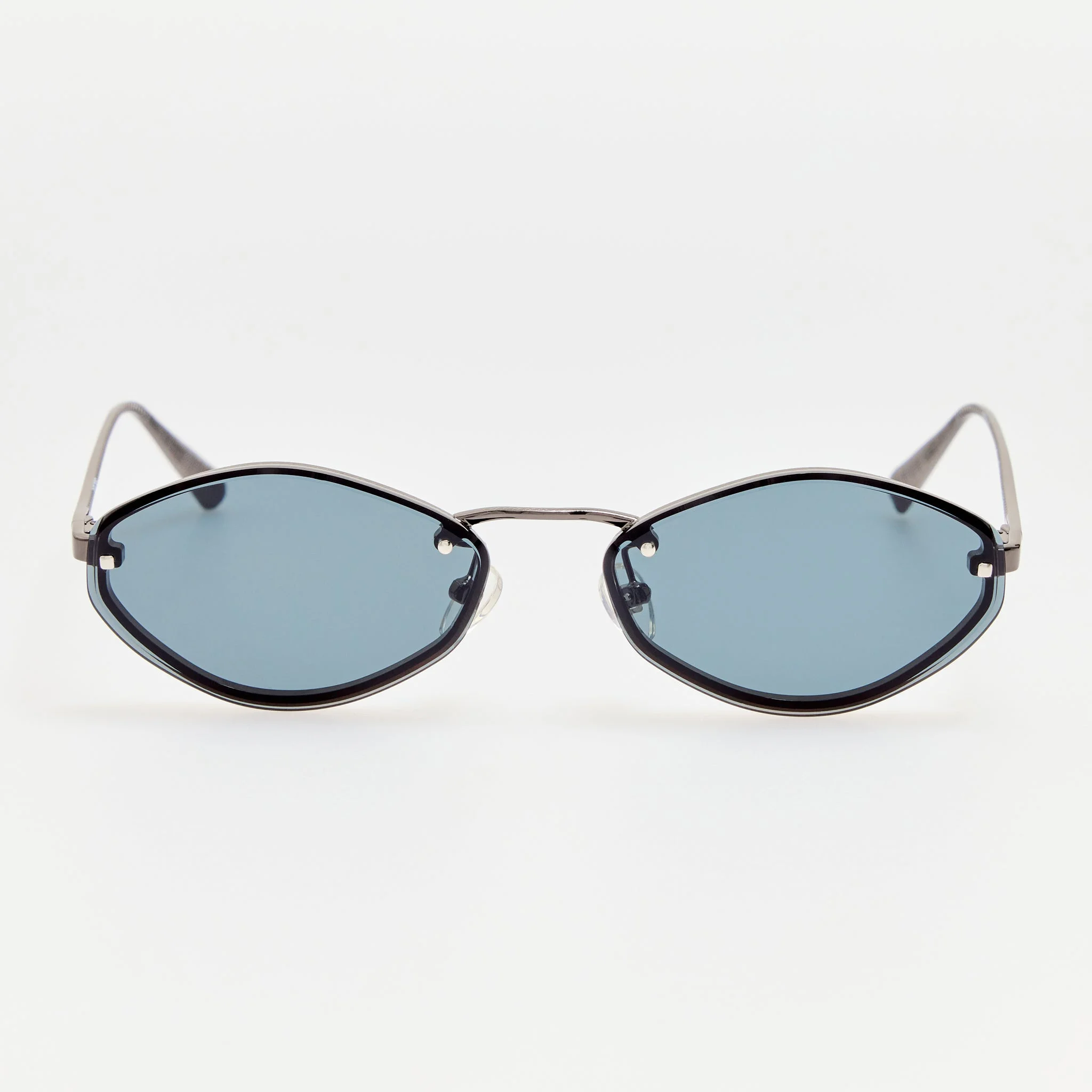 Bellini Sunglasses in Nickel and Smoke - 1