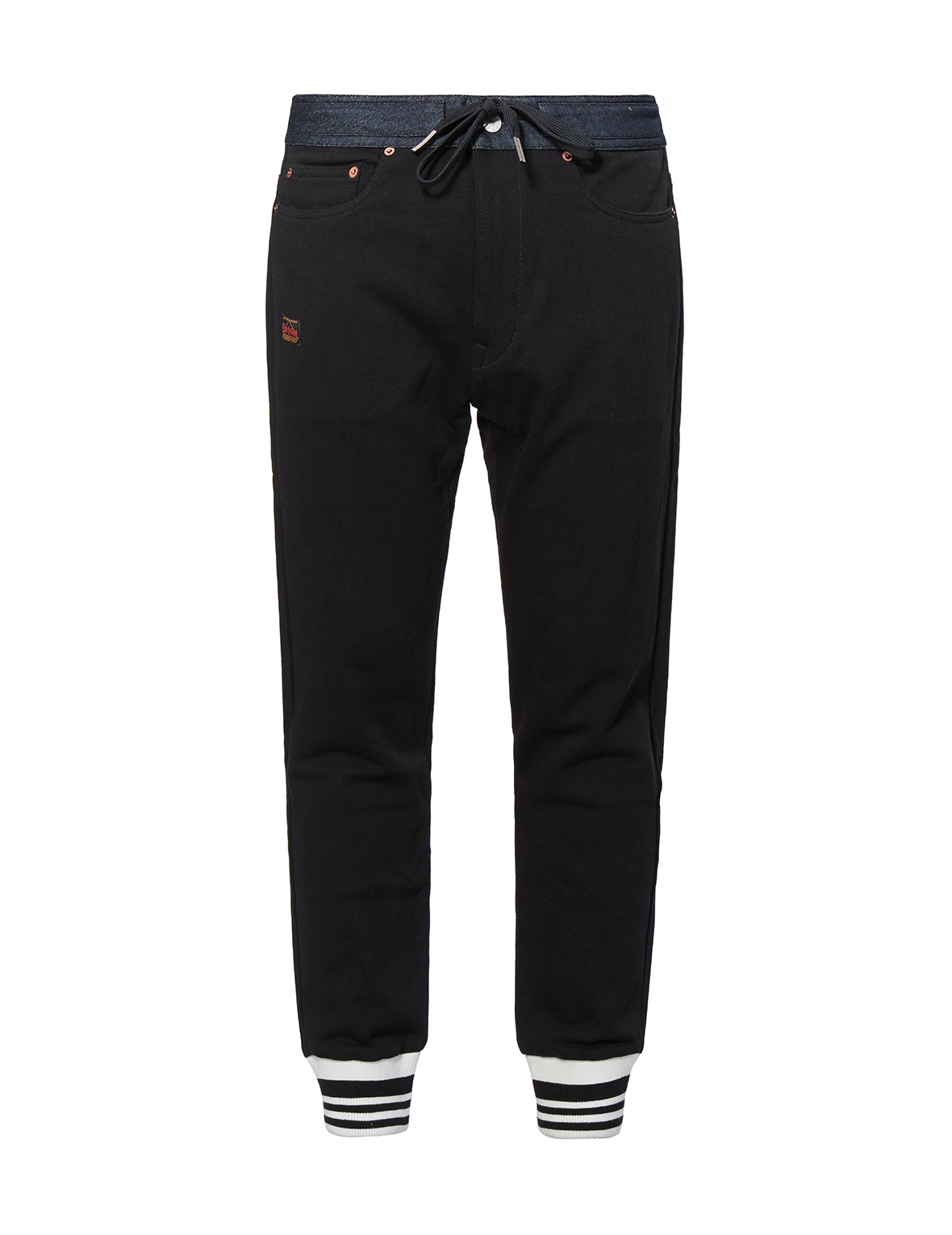 HYBRID SWEATPANTS WITH EVISU GIANT PRINT - 8