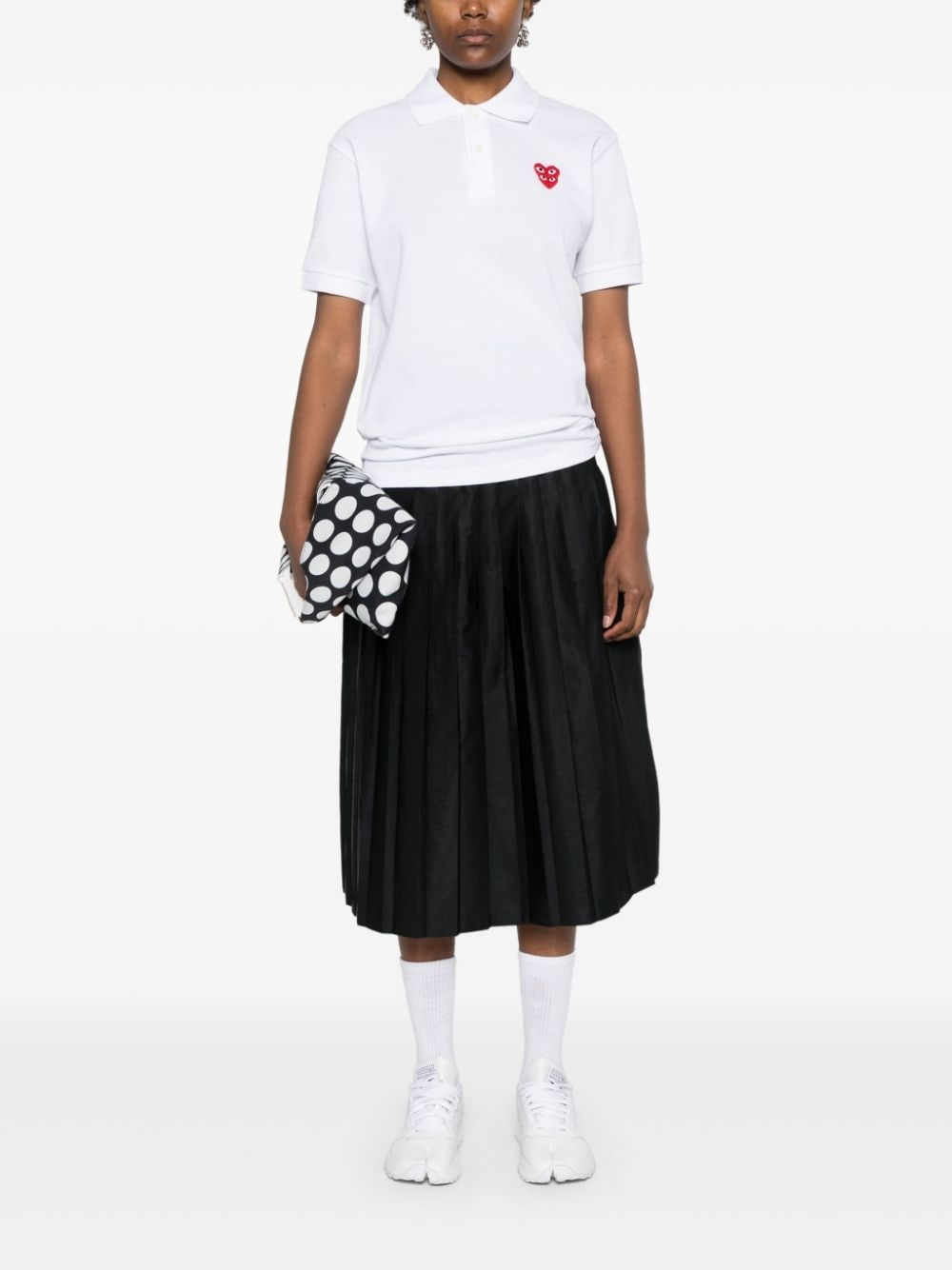 heart-patch cotton polo shirt - 3