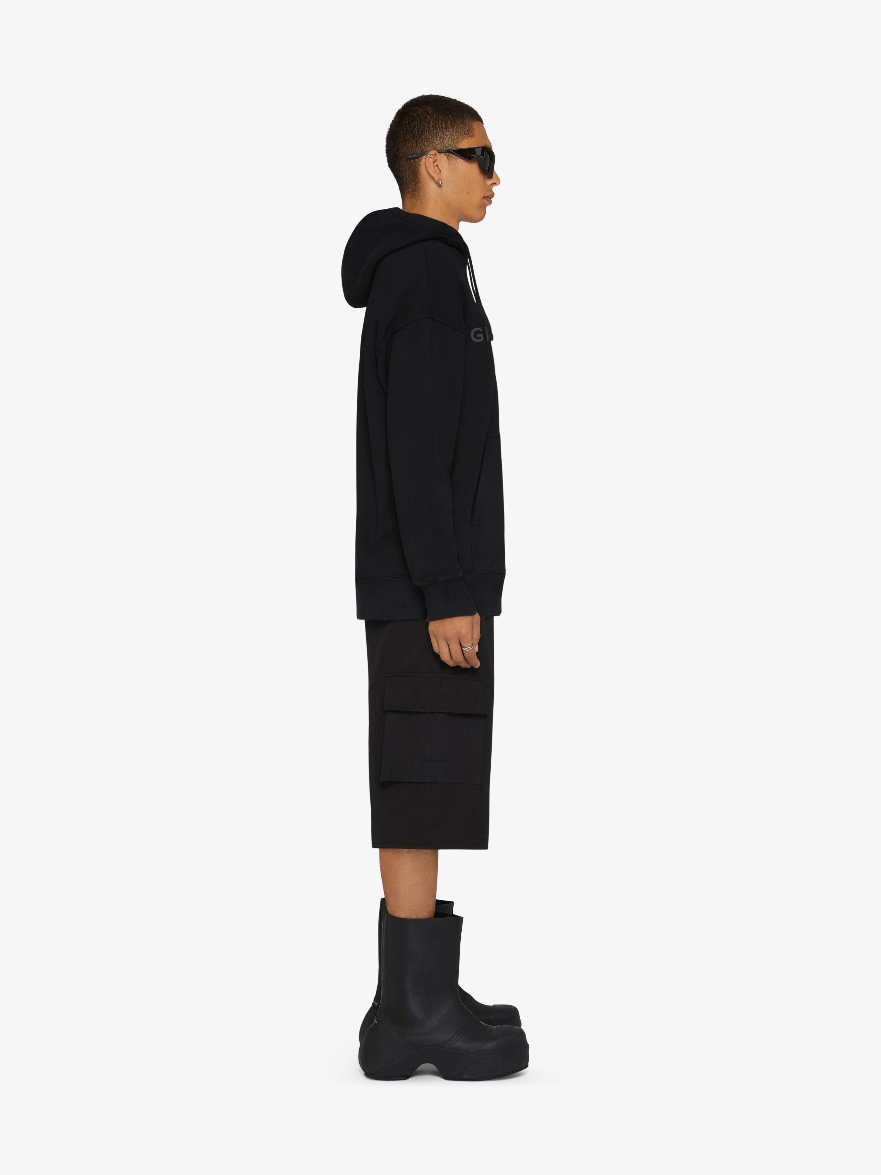 REFLECTIVE GIVENCHY SLIM FIT HOODIE IN COTTON - 3