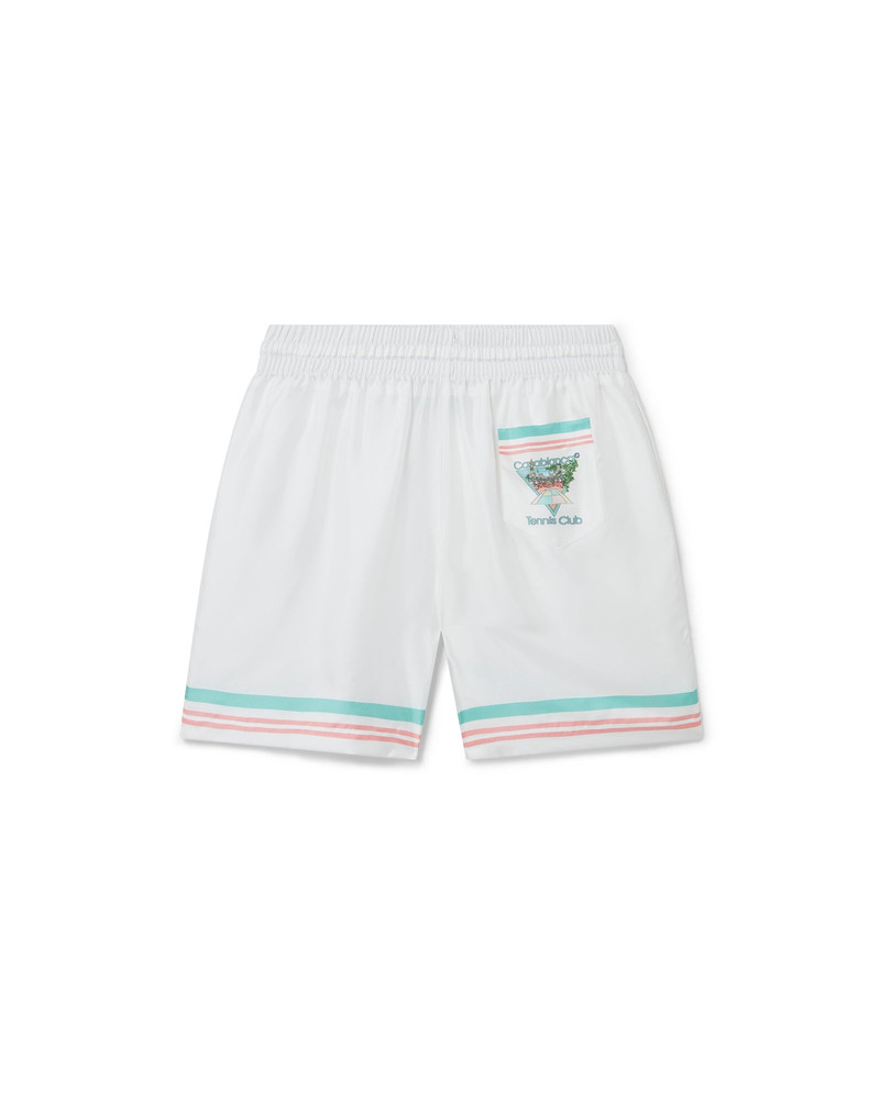 CASABLANCA Tennis Club Icon Silk Shorts outlook