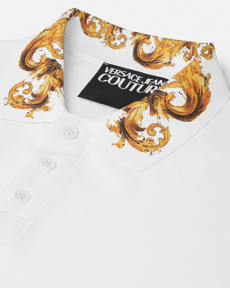 VERSACE JEANS COUTURE Printed Cotton-Piqué Polo outlook