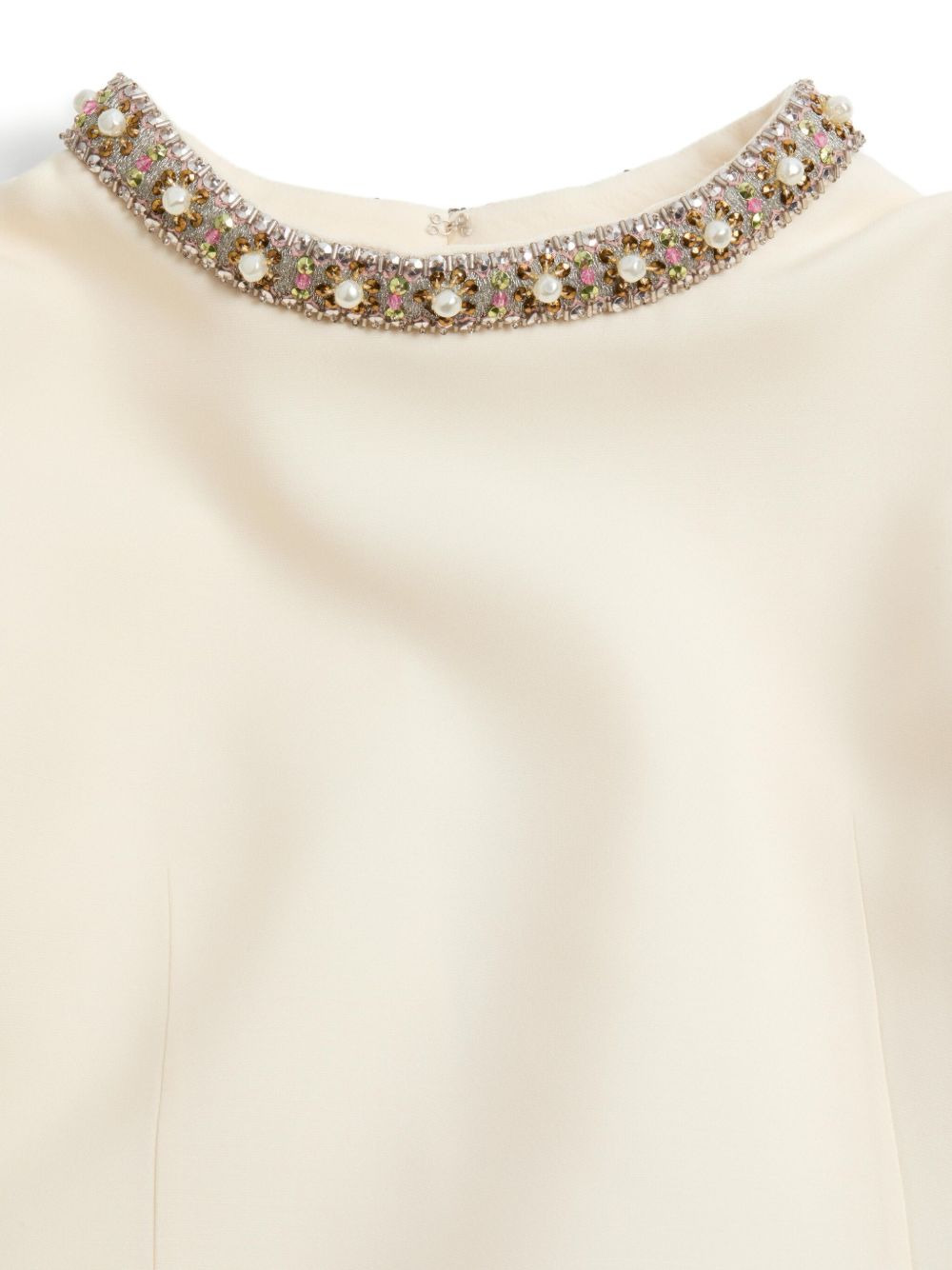 Crepe Couture embroidered mini dress - 7