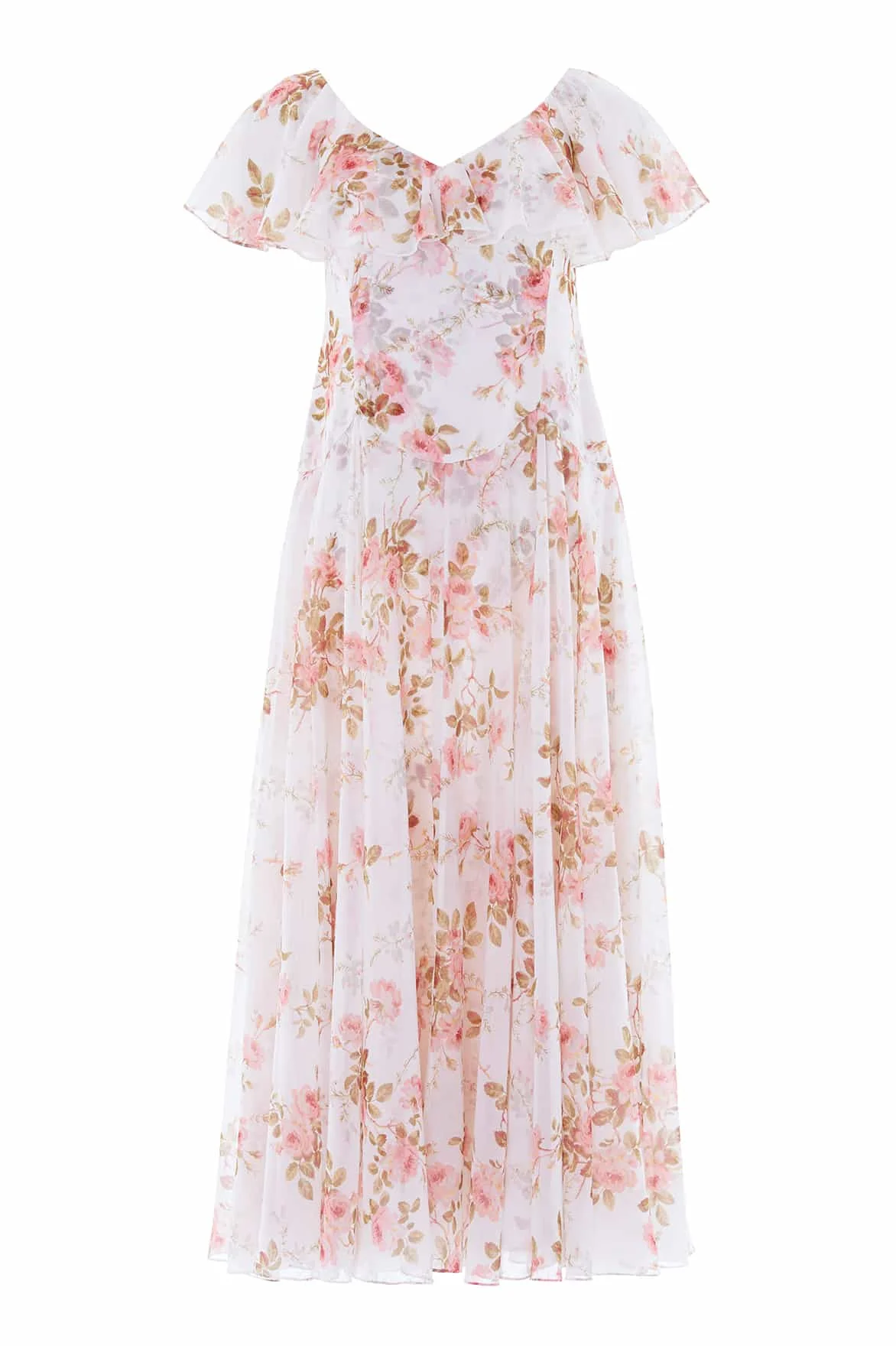 Summer's Rose Georgette Ankle Gown - 1