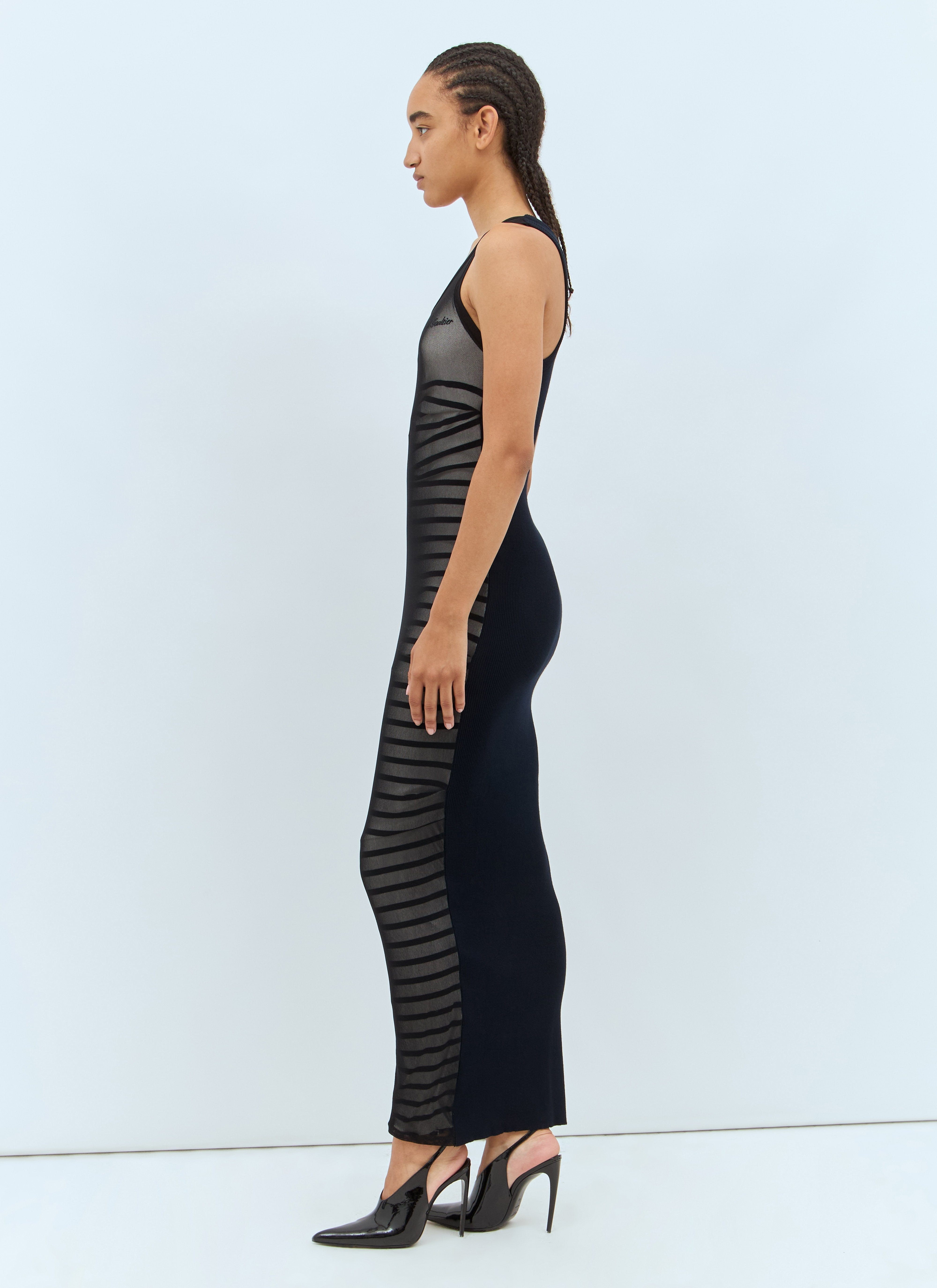 Jean Paul Gaultier Women Ribbed Mariniere Maxi Dress - 5