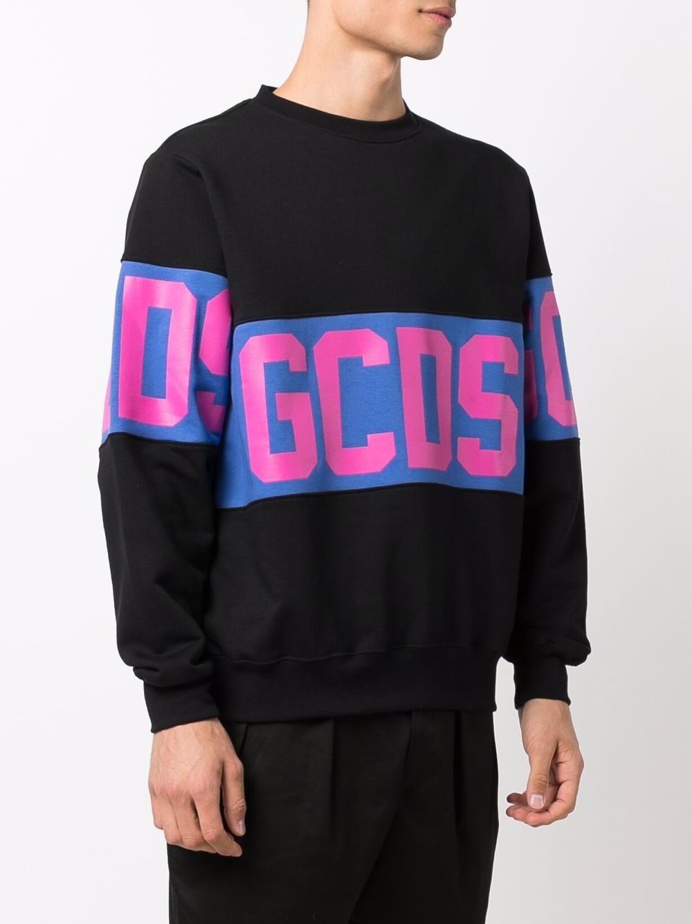 logo-print block-print sweatshirt - 3